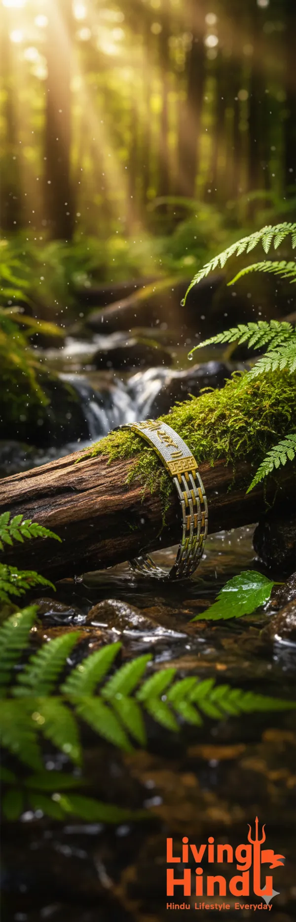 Gold_Plated_Duo-Tone_Ram_Bracelet_|_Devotional_Strength_&_Mental_Peace