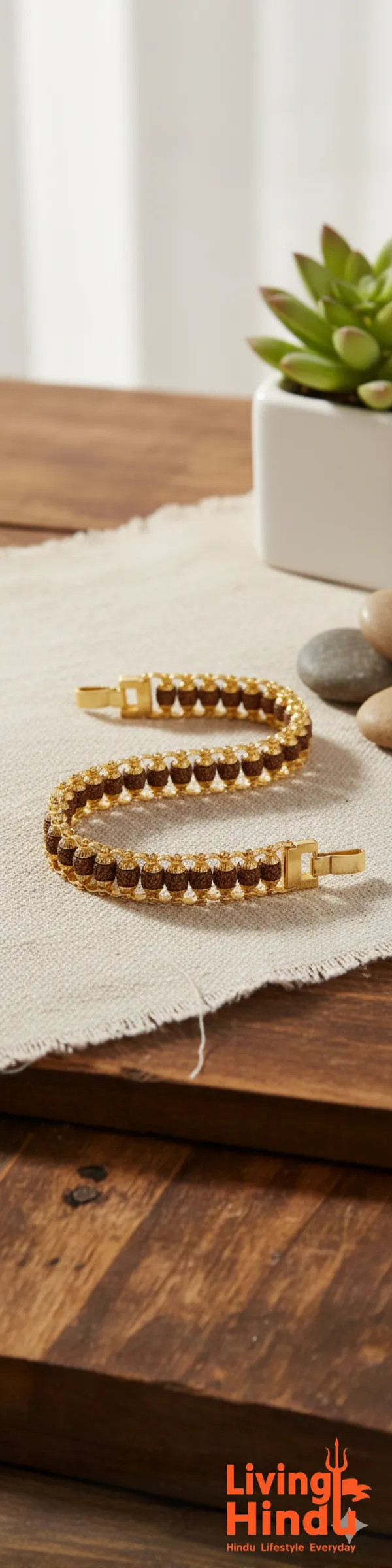 Gold_Plated_Double_Link_Rudraksha_Bracelet_|_Stress_Relief,_Mental_Peace_&_Energy_Protection