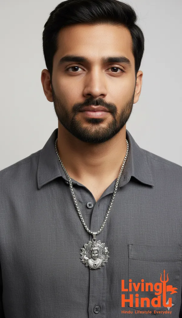 Silver_Plated_Lord_Kartikeya_Face_Pendant_|_Invokes_Divine_Strength_&_Focus