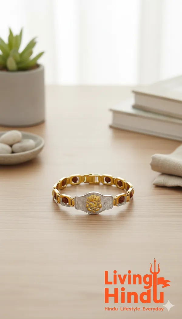 Gold_Plated_Duo-Tone_Ganpati_Emboss_Bracelet_|_Removes_Obstacles_&_Attracts_Success