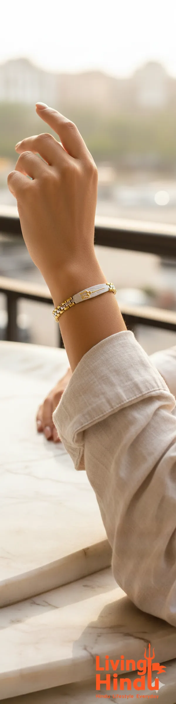 Gold_Plated_Duo-Tone_Trishul_Bracelet_|_Divine_Protection_with_Powerful_Shiva_Energy