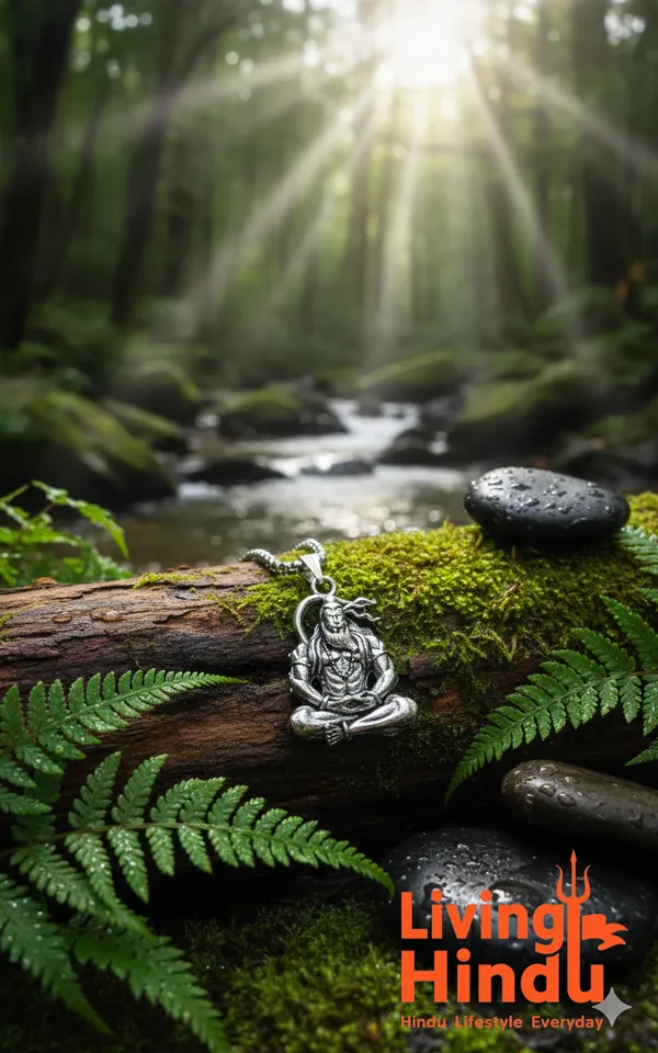 Silver_Plated_Bajrangbali_(Hanuman)_Pendant_|_Protection_from_Negativity_&_Fearlessness