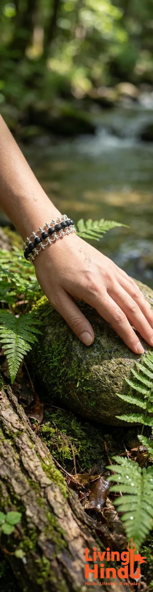 Silver_Plated_Karungali_Double_Link_Bracelet_|_Grounding_Energy,_Protection_&_Balance