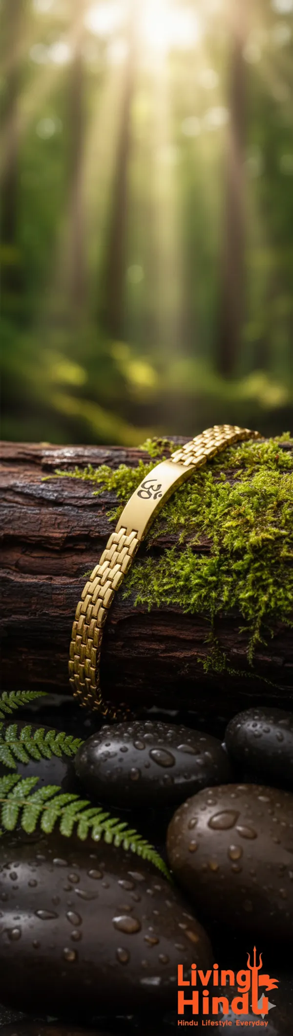 Gold_Plated_Om_Link_Bracelet_|_Enhances_Spiritual_Awareness_&_Mental_Calmness
