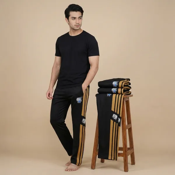 Black_And_Brown_Cotton_Track_Pants_|_Casual_Wear_|_For_Men_Pack_Of_1