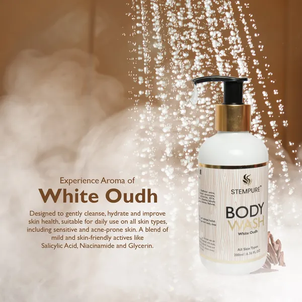 STEMPURE_Luxury_Body_Wash_|_White_Oudh_Fragrance_|_Hydrating_Formula_for_All_Skin_Types_|_200ml_/_6.76_Fl._Oz.