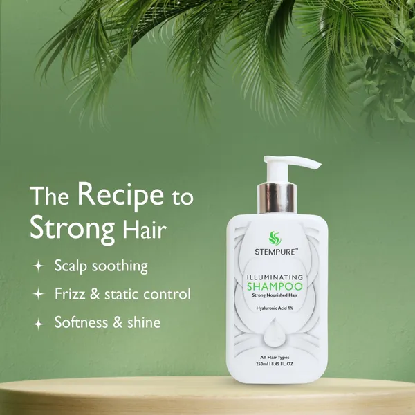 STEMPURE_Illuminating_Shampoo_|_1%_Hyaluronic_Acid_Strong_Nourished_Hair_Formula_|_For_All_Hair_Types_|_250ml_/_8.45_Fl._Oz.