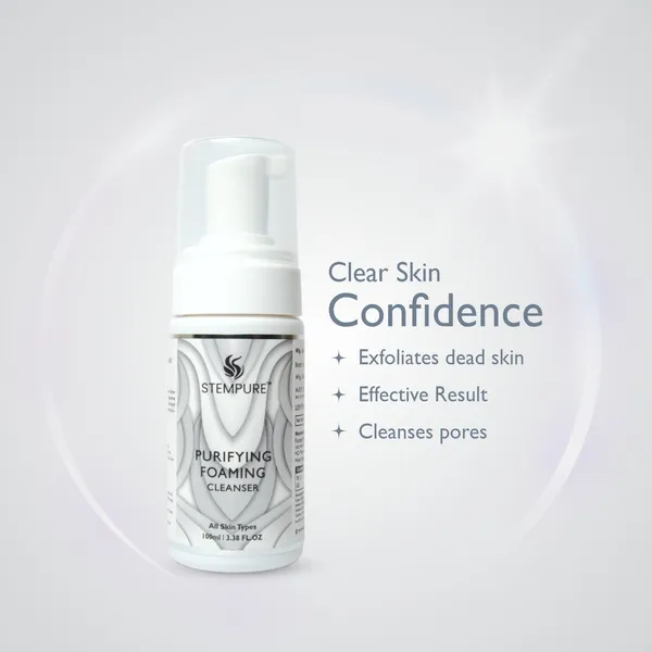 STEMPURE_Purifying_Foaming_Cleanser_|_Gentle_Daily_Face_Wash_|_For_All_Skin_Types_|_100ml_/_3.38_Fl._Oz.