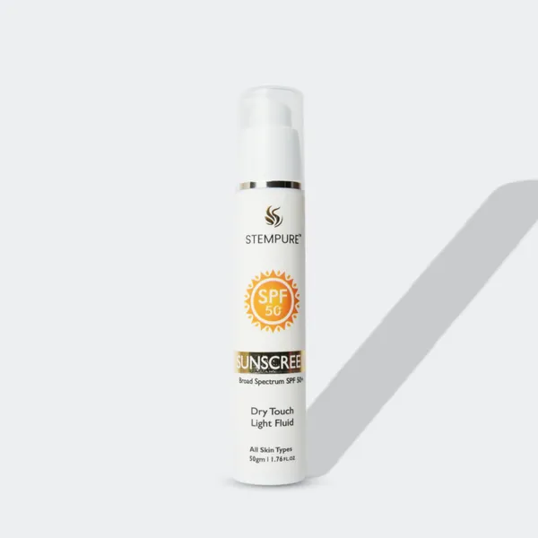 STEMPURE_Sunscreen_SPF_50+_|_Broad_Spectrum_Dry_Touch_Light_Fluid_|_For_All_Skin_Types_|_50g_/_1.76_Fl._Oz.