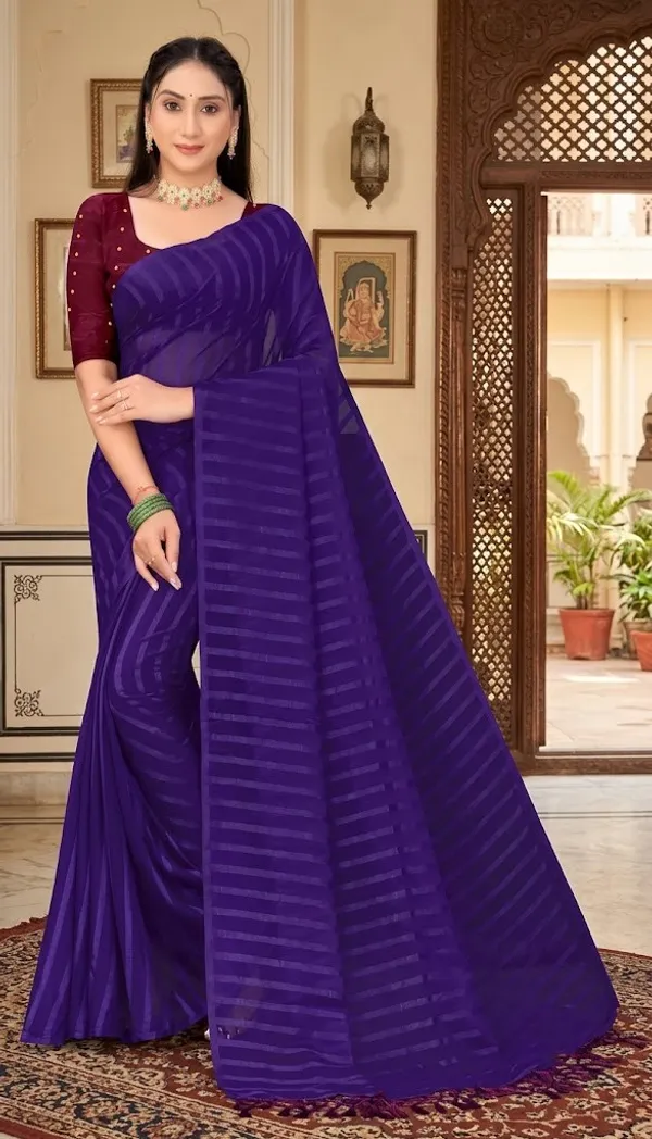Shree_Shubh_Creation_Self_Design_Bollywood_Art_Silk_Saree_With_Unstitched_Blouse_(Purple)