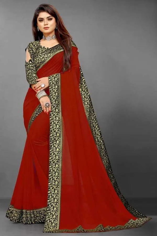Shree_Shubh_Creation_Solid/Plain_Daily_Wear_Georgette_Saree_(Multicolor)