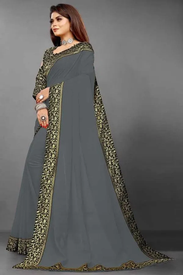 Shree_Shubh_Creation_Solid/Plain_Daily_Wear_Georgette_Saree_(Grey)