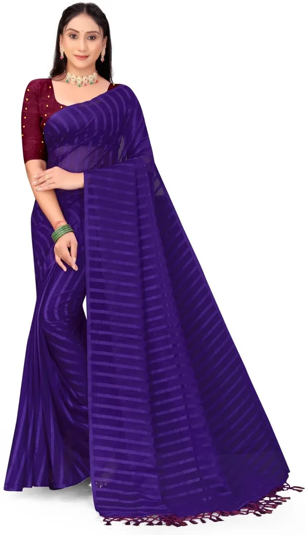 Shree_Shubh_Creation_Self_Design_Saree_With_Attached_Blouse_Art_Silk_Saree_(Purple)