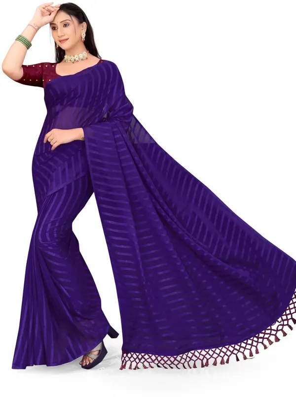 Shree_Shubh_Creation_Self_Design_Saree_With_Attached_Blouse_Art_Silk_Saree_(Purple)