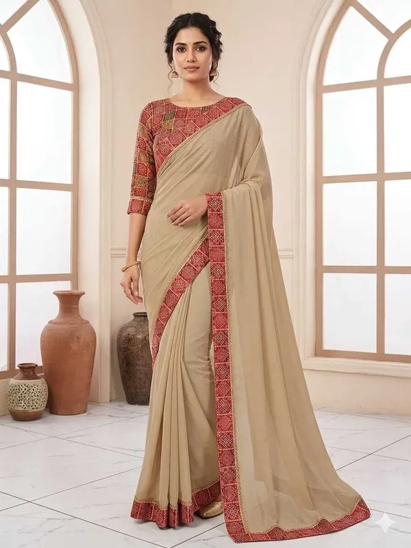 Shree_Shubh_Creation_Self_Design,_Dyed_Bandhani_Georgette_Saree_(Beige)