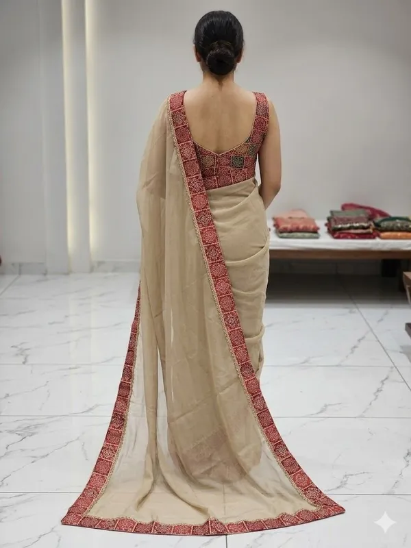 Shree_Shubh_Creation_Self_Design,_Dyed_Bandhani_Georgette_Saree_(Beige)