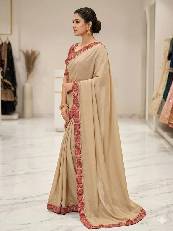 Shree_Shubh_Creation_Self_Design,_Dyed_Bandhani_Georgette_Saree_(Beige)
