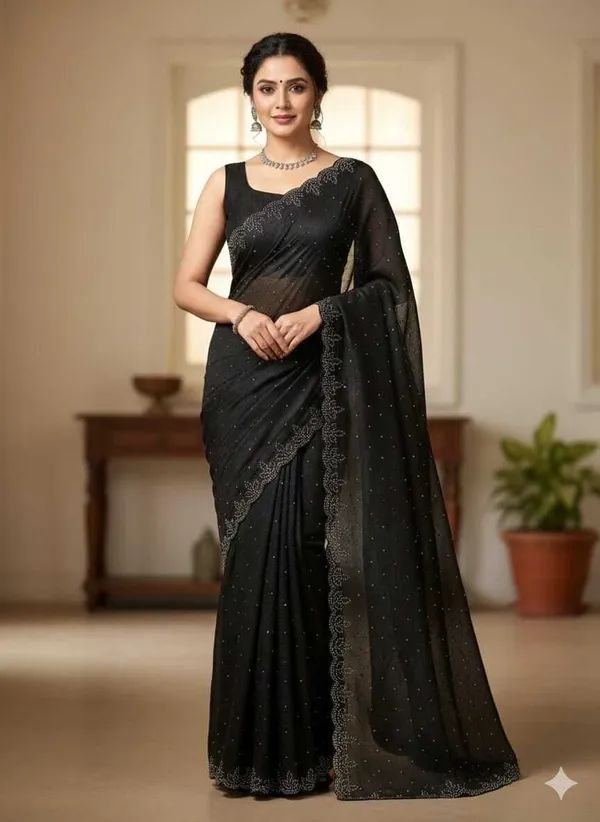Shree_Shubh_Creation_Self_Design,_Woven,_Embroidered_Bollywood_Pure_Silk_Saree_(Black)