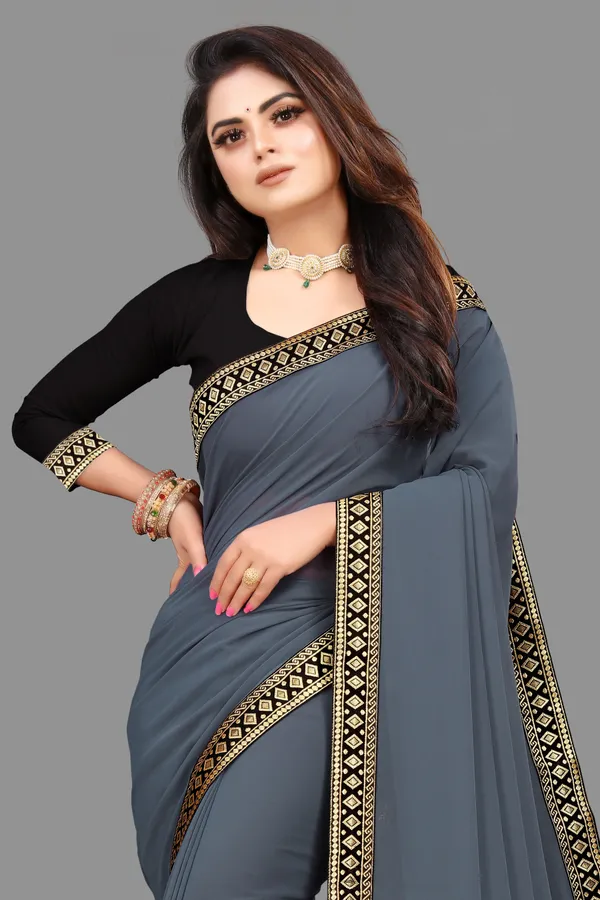 Shree_Shubh_Creation_Embellished,_Solid/Plain_Daily_Wear_Georgette_Saree_(Grey)