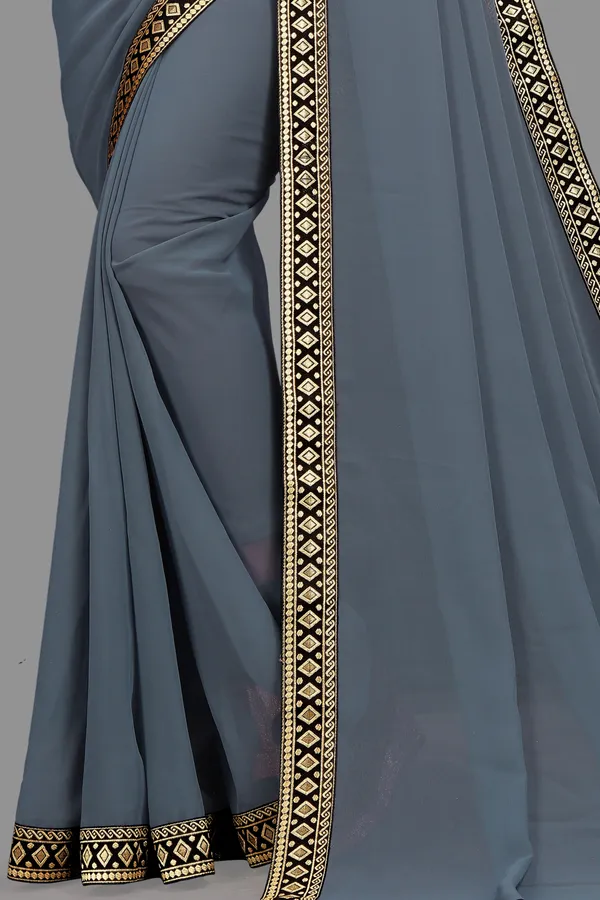 Shree_Shubh_Creation_Embellished,_Solid/Plain_Daily_Wear_Georgette_Saree_(Grey)