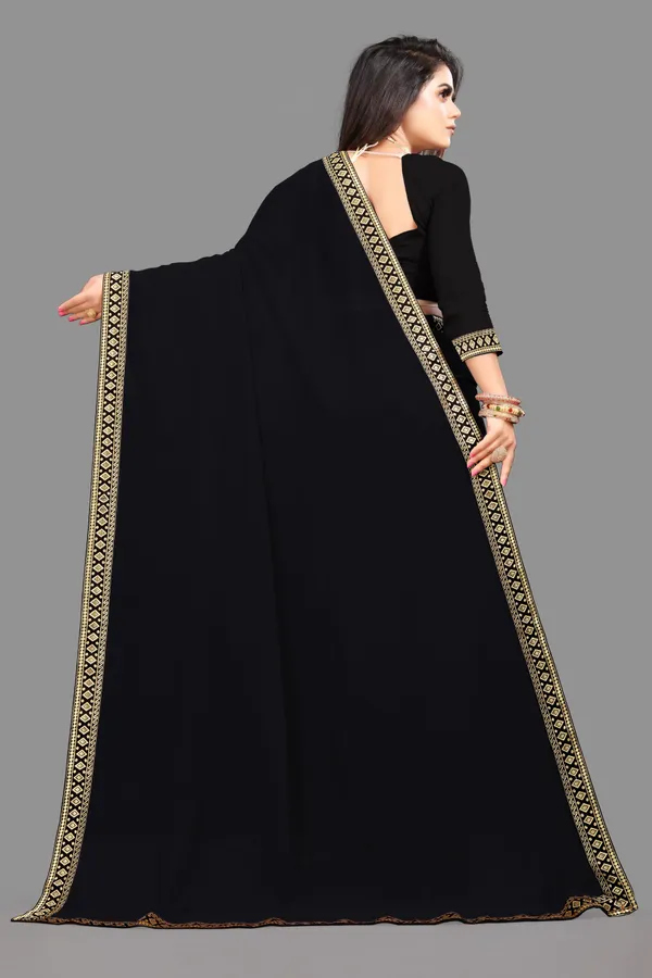 Shree_Shubh_Creation_Solid/Plain,_Woven_Daily_Wear_Georgette_Saree_(Black)