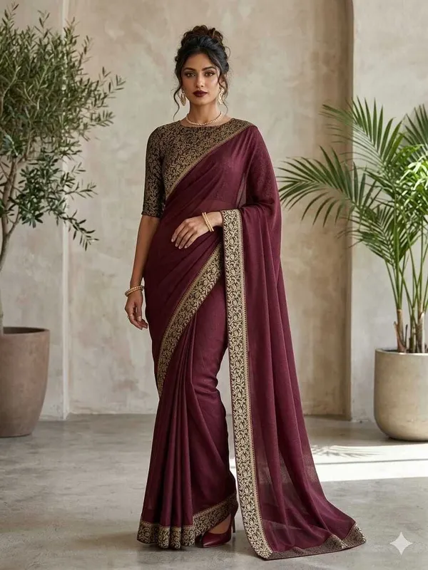 Shree_Shubh_Creation_Embroidered,_Woven_Bollywood_Georgette_Saree_(Maroon,_Gold)