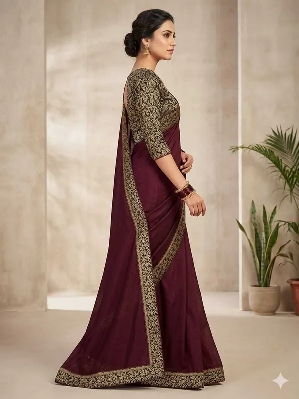 Shree_Shubh_Creation_Embroidered,_Woven_Bollywood_Georgette_Saree_(Maroon,_Gold)