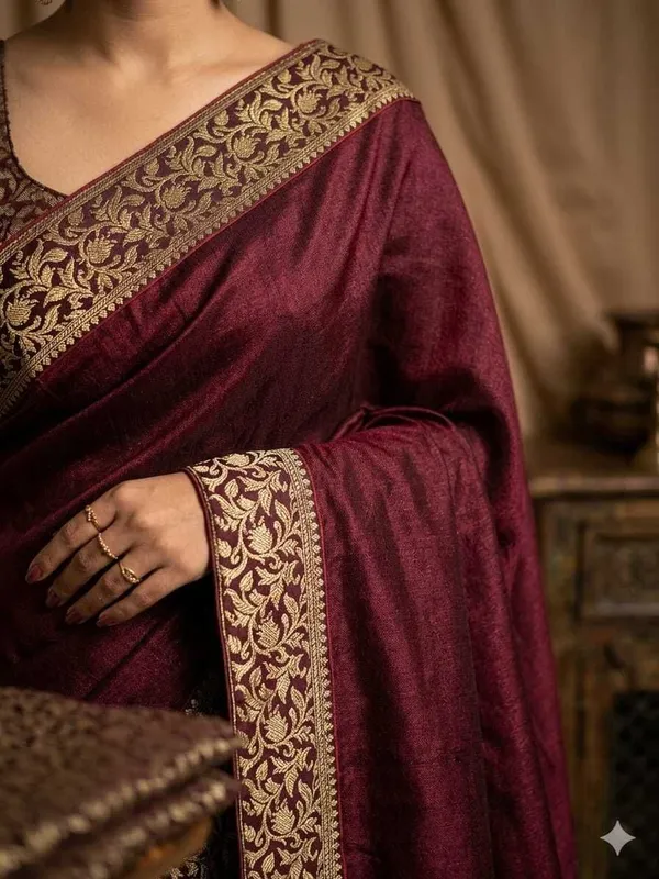Shree_Shubh_Creation_Embroidered,_Woven_Bollywood_Georgette_Saree_(Maroon,_Gold)