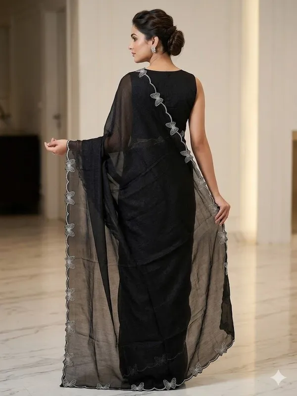 Shree_Shubh_Creation_Embellished_Bollywood_Georgette_Saree_(Black)