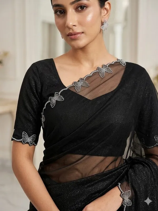 Shree_Shubh_Creation_Embellished_Bollywood_Georgette_Saree_(Black)