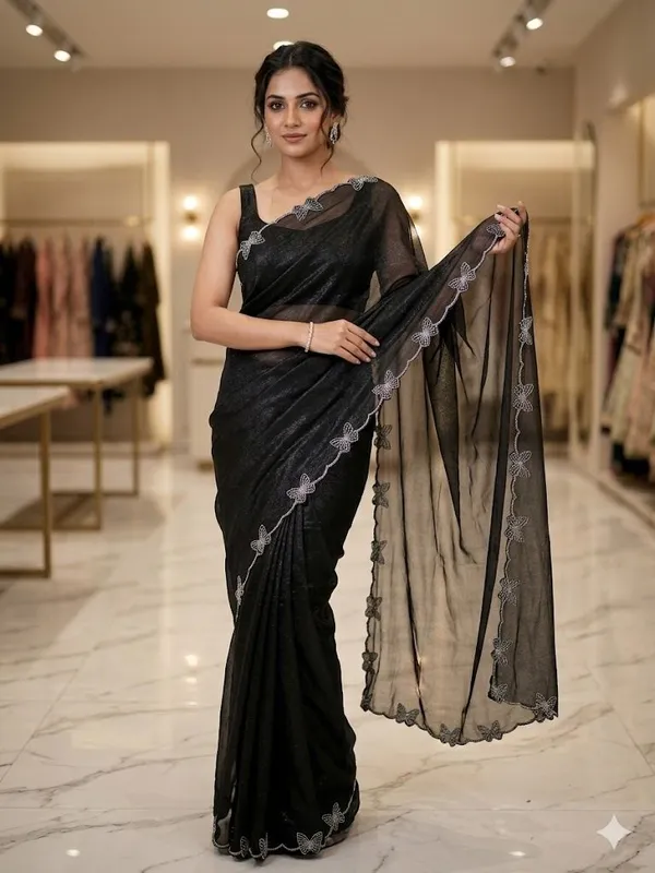Shree_Shubh_Creation_Embellished_Bollywood_Georgette_Saree_(Black)