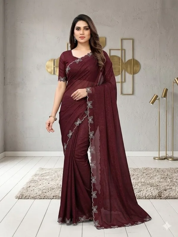 Shree_Shubh_Creation_Embroidered_Daily_Wear_Georgette_Saree_(Maroon)