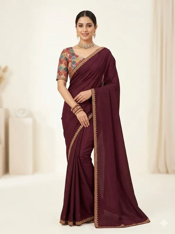 Shree_Shubh_Creation_Embroidered_Bollywood_Georgette_Saree_(Maroon)