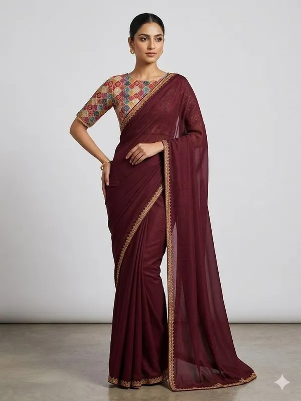 Shree_Shubh_Creation_Embroidered_Bollywood_Georgette_Saree_(Maroon)