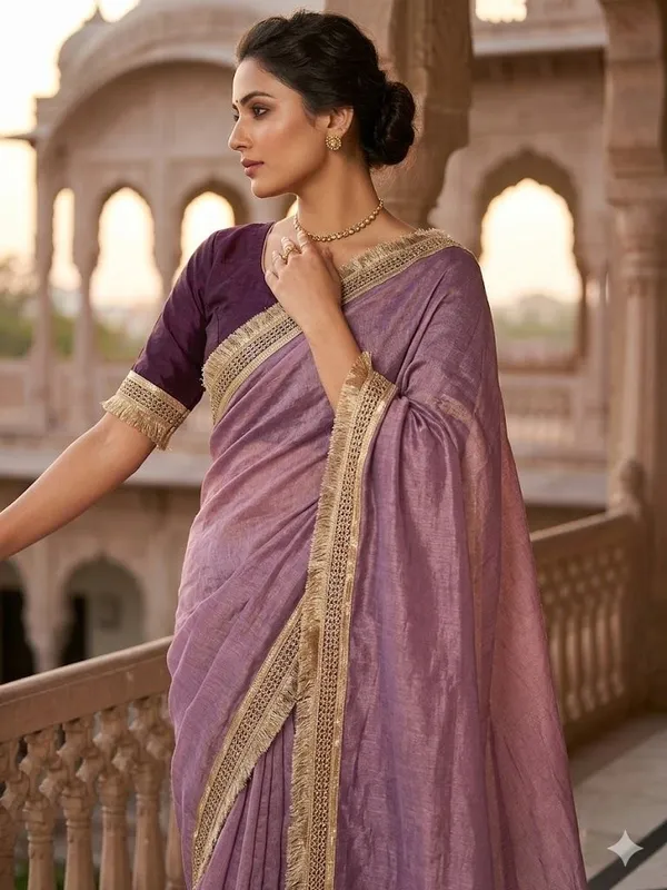 Shree_Shubh_Creation_Woven_Bollywood_Organza_Saree_(Purple)