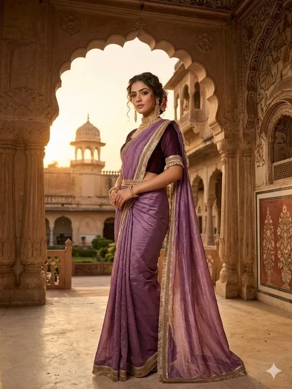Shree_Shubh_Creation_Woven_Bollywood_Organza_Saree_(Purple)