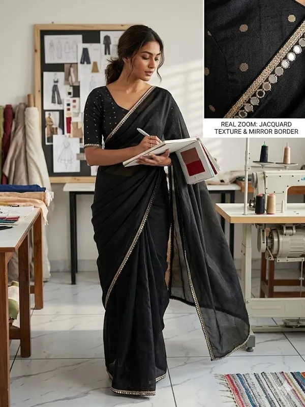 Shree_Shubh_Creation_Self_Design_Daily_Wear_Georgette_Saree_(Black)