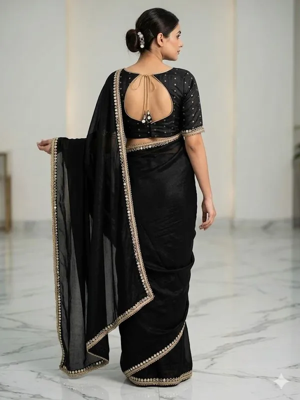 Shree_Shubh_Creation_Self_Design_Daily_Wear_Georgette_Saree_(Black)