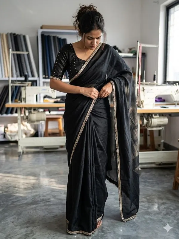 Shree_Shubh_Creation_Self_Design_Daily_Wear_Georgette_Saree_(Black)
