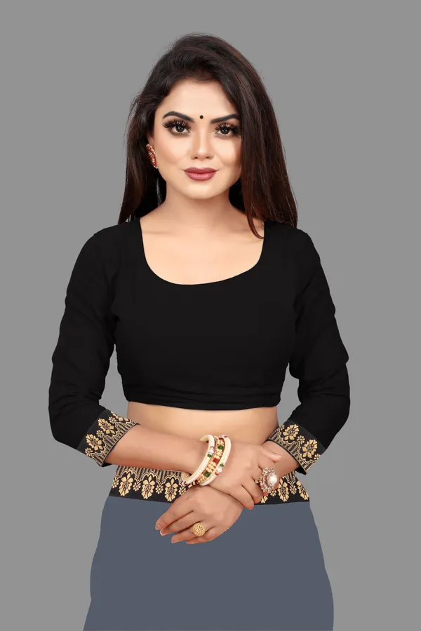 Shree_Shubh_Creation_Solid/Plain_Daily_Wear_Georgette_Saree_(Grey)