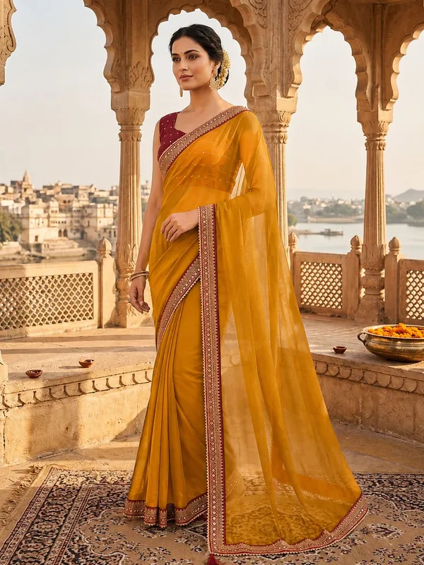 Shree_Shubh_Creation_Embellished_Daily_Wear_Silk_Blend_Saree_(Yellow)