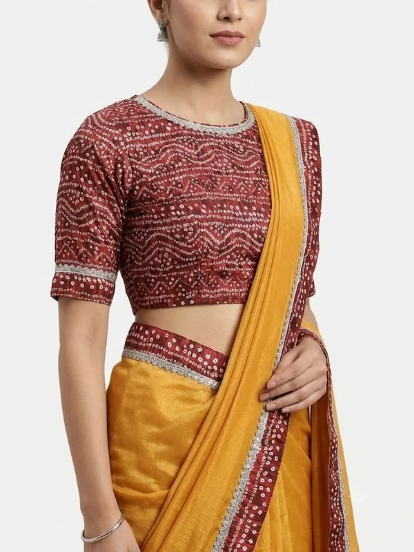 Shree_Shubh_Creation_Self_Design_Bandhani_Chiffon_Saree_(Mustard)