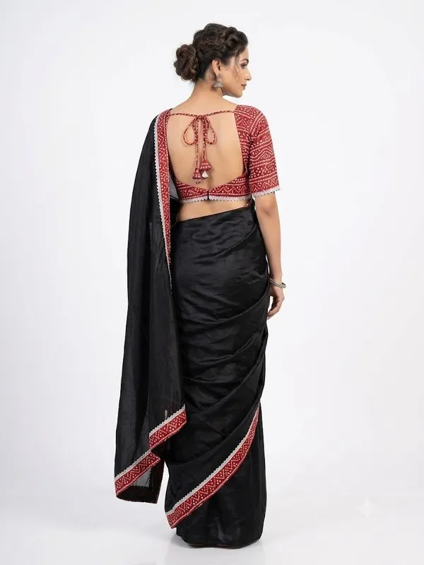 Shree_Shubh_Creation_Self_Design_Bandhani_Chiffon_Saree_(Black)