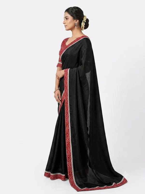 Shree_Shubh_Creation_Self_Design_Bandhani_Chiffon_Saree_(Black)