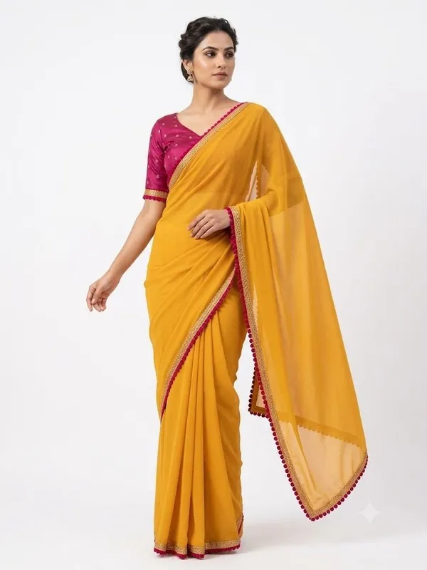 Shree_Shubh_Creation_Self_Design_Bollywood_Georgette_Saree_(Mustard)