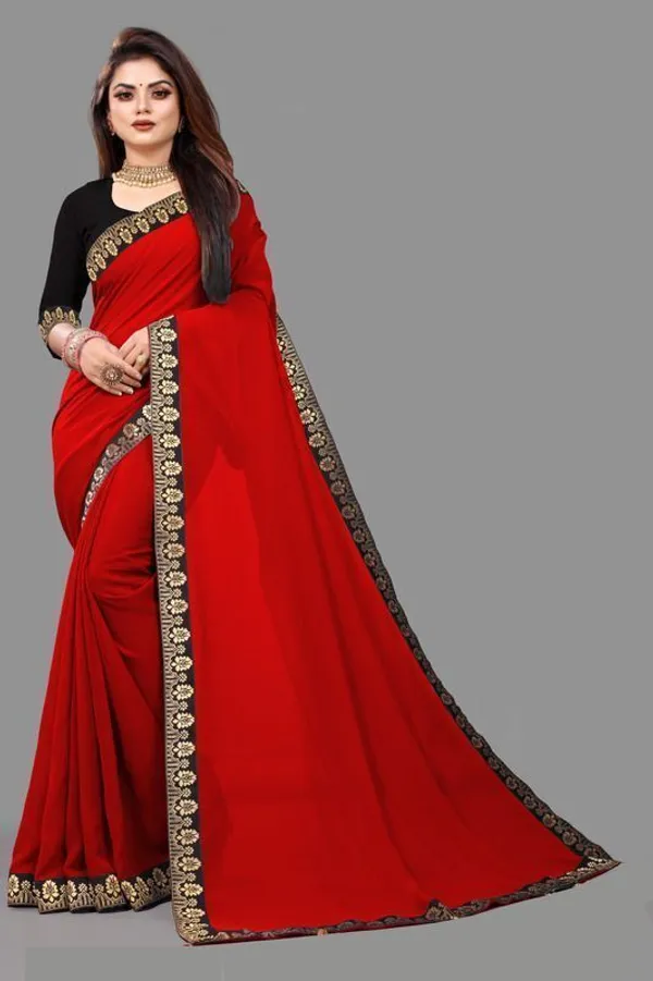 Shree_Shubh_Creation_Solid_Bollywood_Georgette_Saree_With_Unstitched_Blouse_(Red)