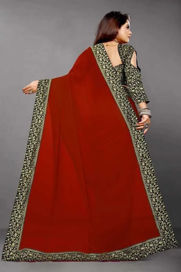 Shree_Shubh_Creation_Embroidered_Daily_Wear_Georgette_Saree_With_Unstitched_Blouse_(Red)