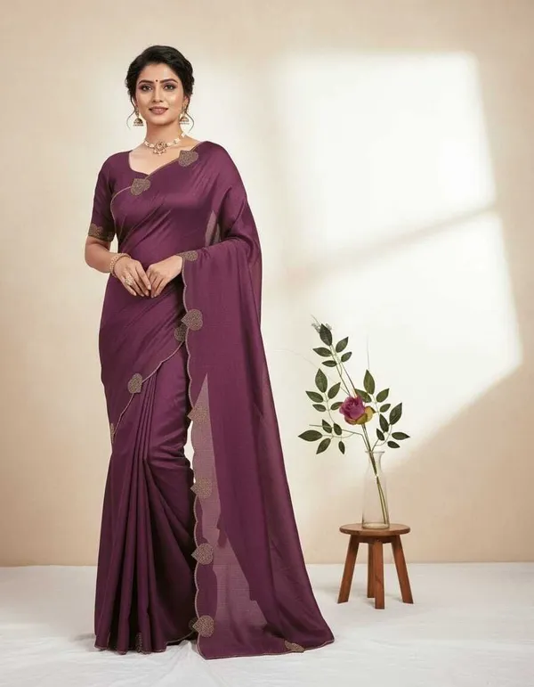 Shree_Shubh_Creation_Self_Design_Bollywood_Pure_Silk_Saree_With_Unstitched_Blouse_(Magenta)