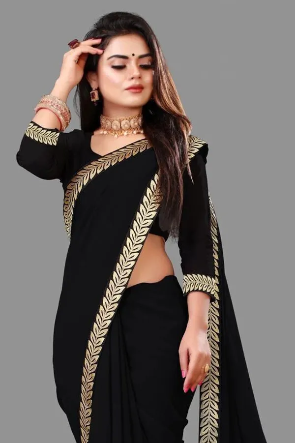 Shree_Shubh_Creation_Self_Design_Daily_Wear_Georgette_Saree_With_Unstitched_Blouse_(Black)