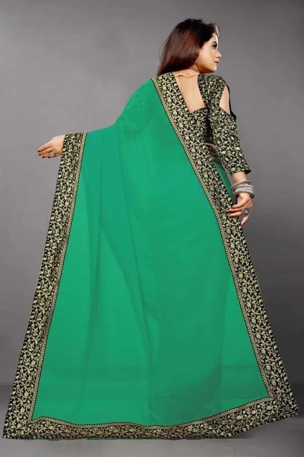 Shree_Shubh_Creation_Printed_Daily_Wear_Georgette_Saree_With_Unstitched_Blouse_(Green)